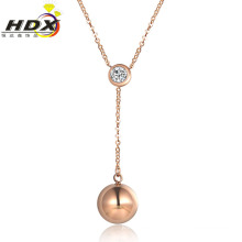 Bijoux à la mode Collier en acier inoxydable Collier en diamant en or rose (hdx1137)